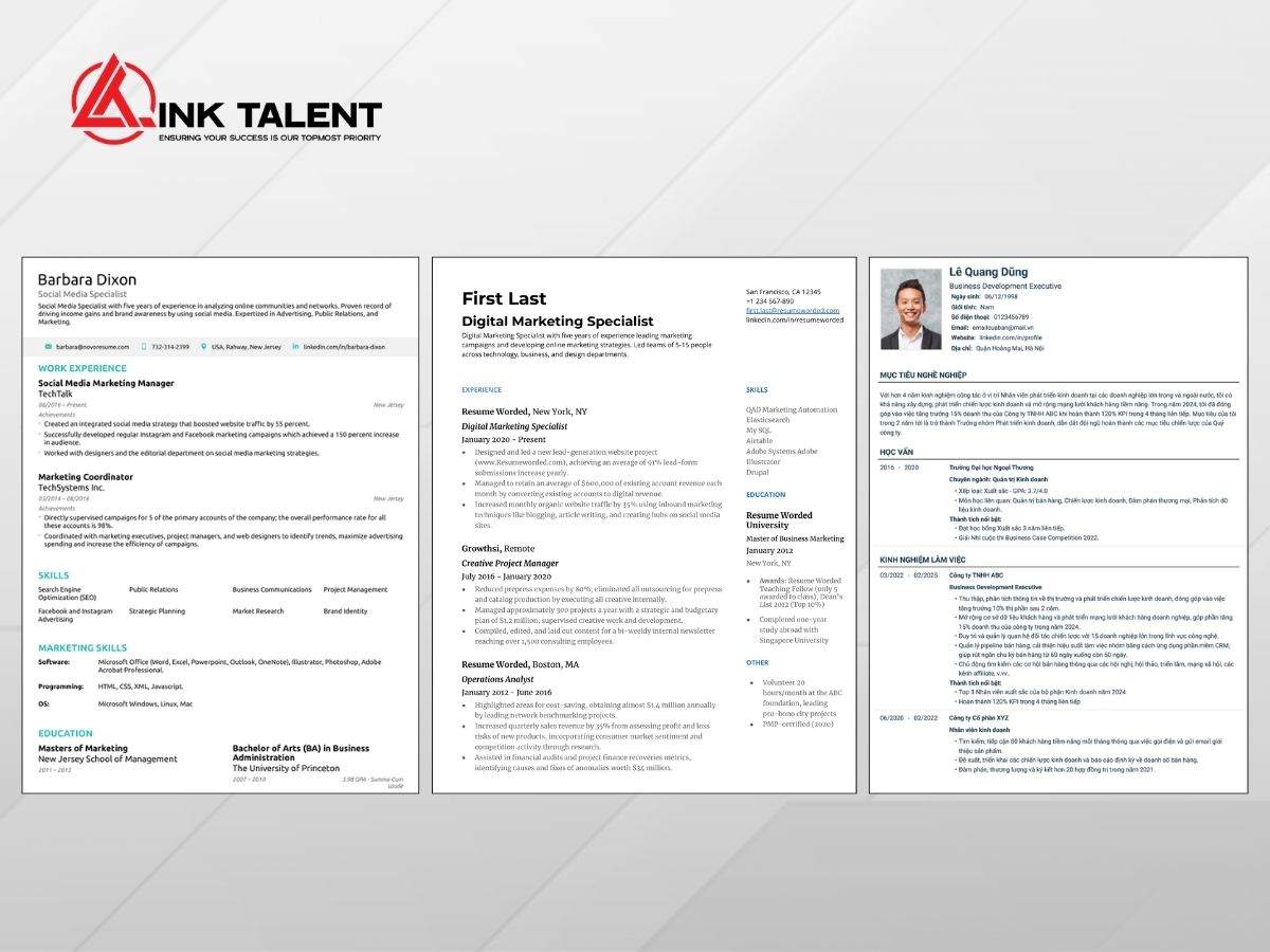 Mẫu thiết kế CV theo chuẩn ATS mới nhất năm 2026