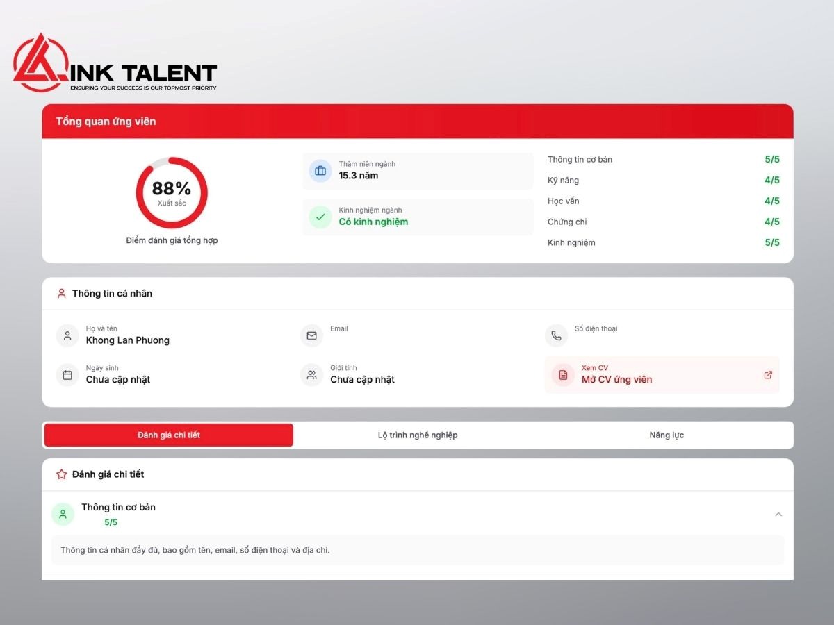 Giải pháp Link Talent Intelligence scan CV theo chuẩn ATS